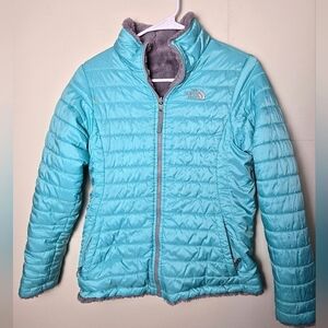 Girl's The North Face Reversible Fleece Puffer Coat, Size XL 18